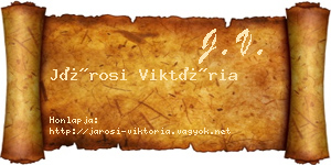 Járosi Viktória névjegykártya