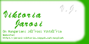 viktoria jarosi business card